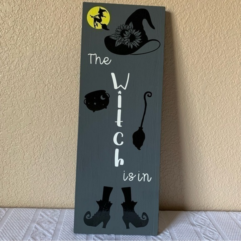 Homemade‎ The Witch is in Halloween Sign